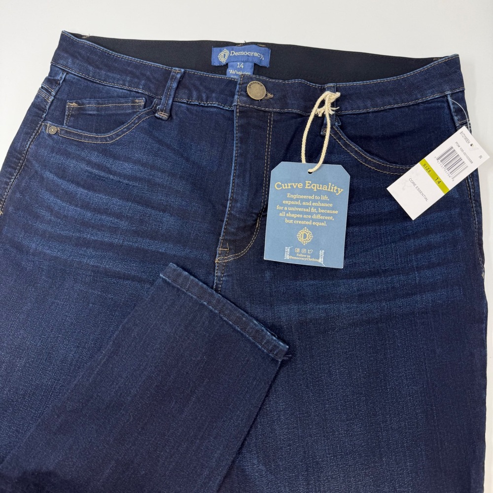 Democracy Ab-solution High Rise Skinny Jeans Indigo Blue Size 14 B1721W5EH NEW
